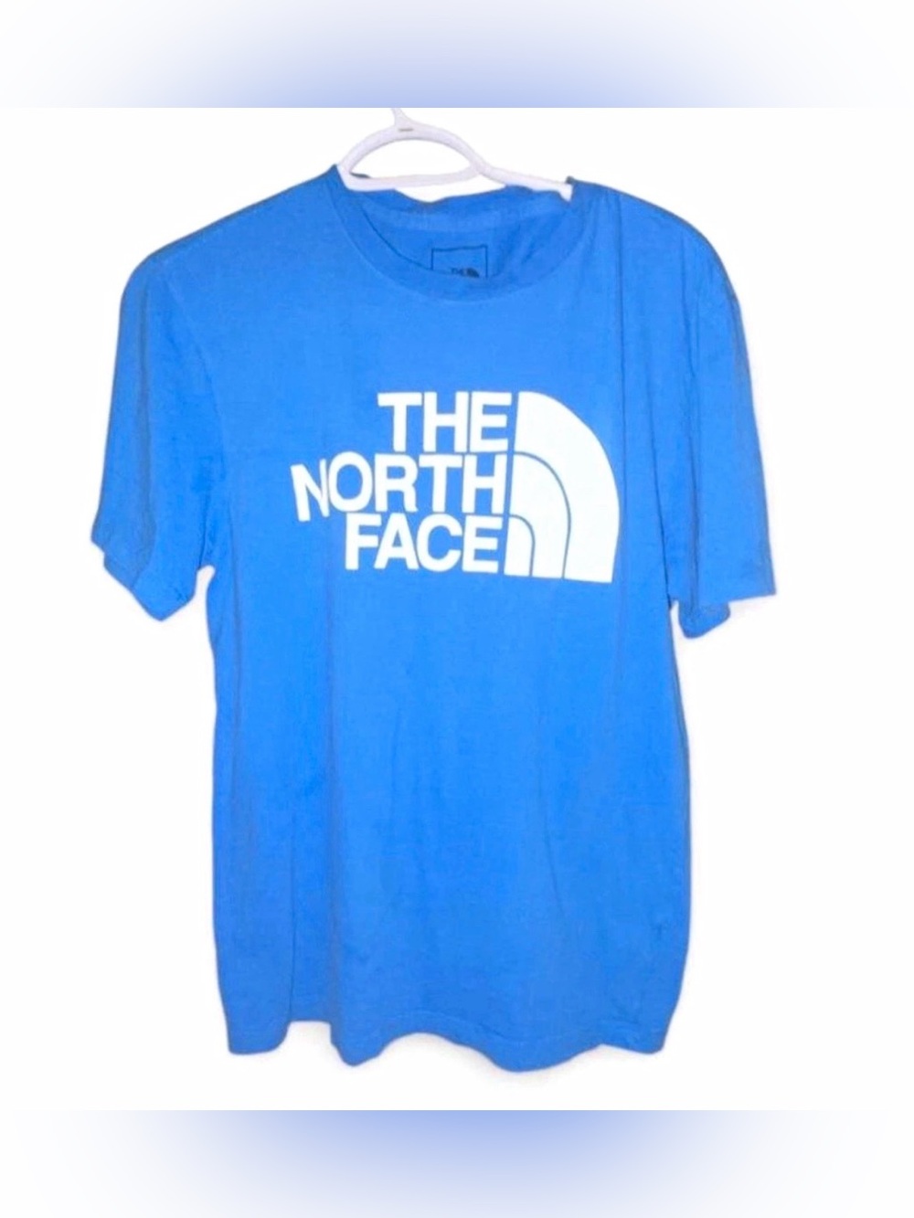The North Face Men's Size S Regular Fit Blue Graphic Logo Crew Neck T-Shirt